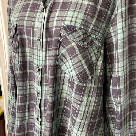 Natural Reflections Women’s Size XXL Blue Plaid Button Up Long Sleeve Shirt - Picture 5 of 8